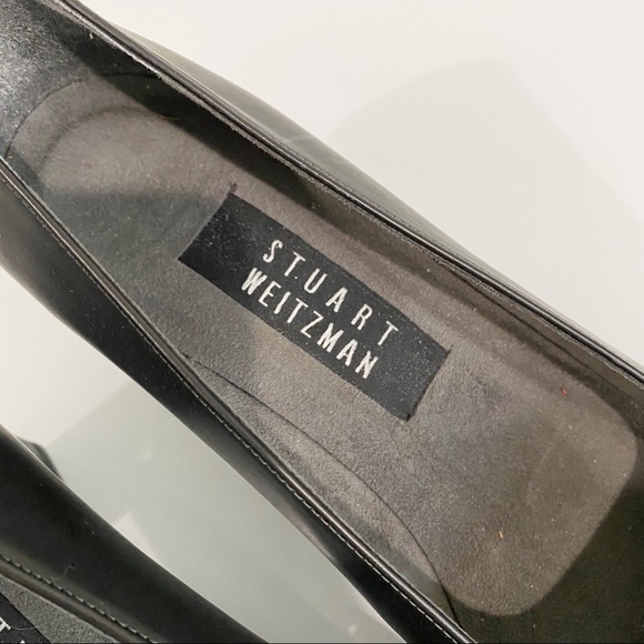 STAURT WEITZMAN Leather Square Toe Block Heel Size 6.5 - Picture 10 of 14